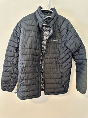 Columbia White Out II Omni-Heat Insulated Jacket Black Quilted Puffer Jacket